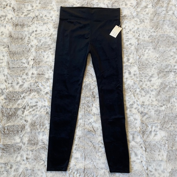NWT black velour leggings - Picture 2 of 8